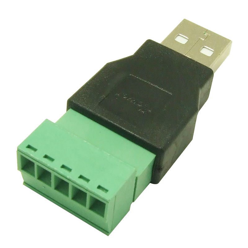 USB-A connector male met schroef terminals 02